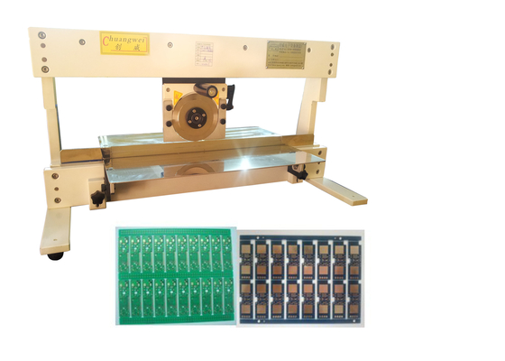 Macchina di taglio per PCB manuale o semiautomatica con taglio a lame circolare e lineare 720 mm