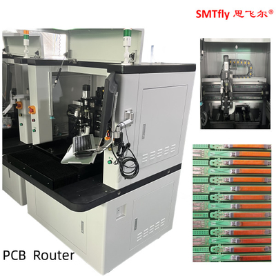 Macchina per il router PCB con scambiatore scorrevole a due vie e strumento di separazione automatica